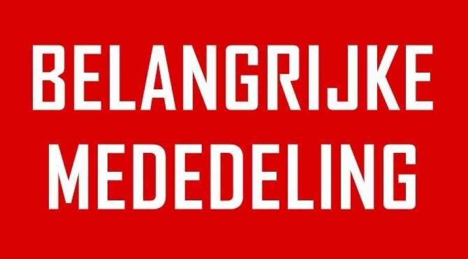 belangrijke mededeling