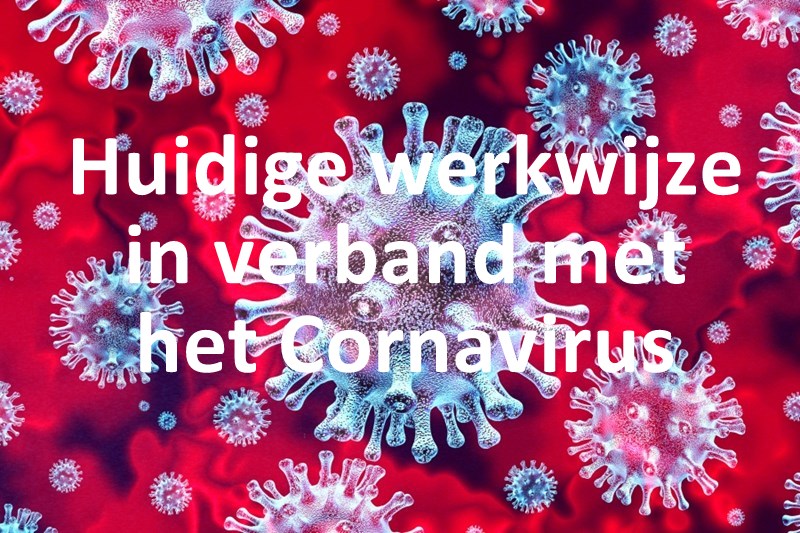 corona virus met tekst